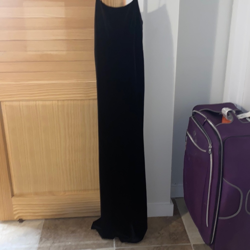 Black velvet dress